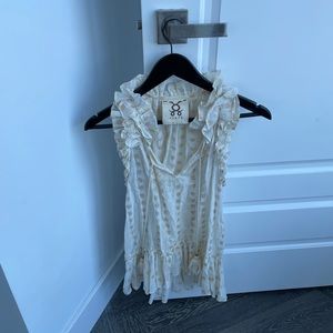 Figue tank top with gold heart embroiderer